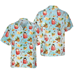 Hyperfavor Santa Christmas Pattern 2 Pattern Hawaiian shirt, Christmas Shirts Short Sleeve Button Down Shirt For Men And Women - Hyperfavor