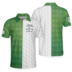 I Was One Under Today Golf Polo Shirt, White And Green Golfing Shirt, Gift Idea For Male Players - Hyperfavor