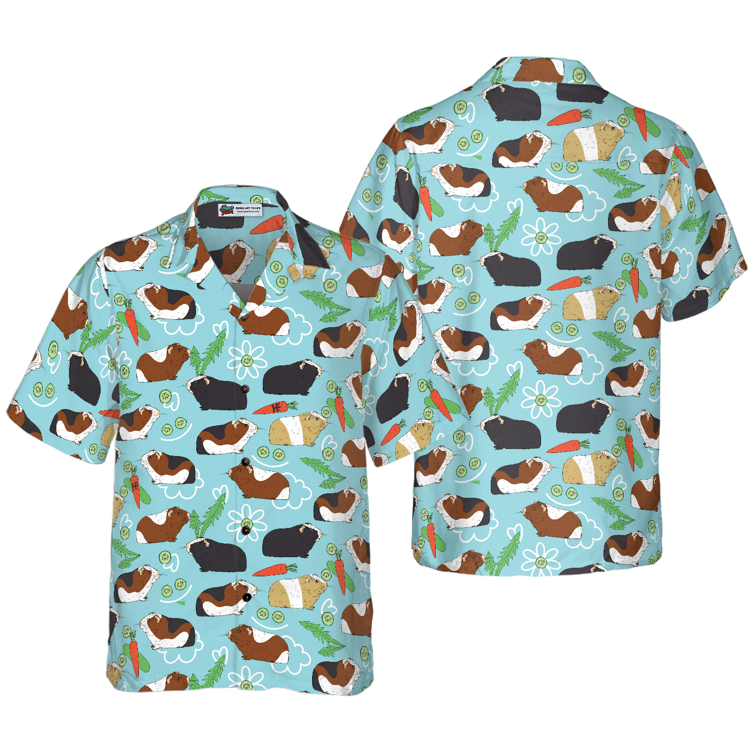 Guinea Pig Seamless Pattern V1 Hawaiian Shirt - Hyperfavor
