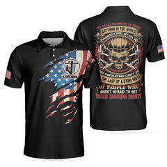 Lineman My Craft Allows Me To Bring Anything Polo Shirt, Skull American Flag Lineman Shirt For Men - Hyperfavor