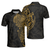 Strong And Cool Polynesian Pattern Polo Shirt, Luxury Black And Gold Shirt For Men - Hyperfavor