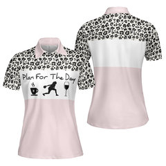 Plan For Bowling Short Sleeve Women Polo Shirt, Leopard Pattern Polo Shirt For Ladies, Best Bowling Gift For Female - Hyperfavor
