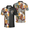 Play Darts And Drink Beer Short Sleeve Polo Shirt, Colorful Dart Board Pattern Polo Shirt, Best Beer Drinking Shirt For Men - Hyperfavor