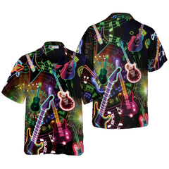 Colorful Guitars Hawaiian Shirt - Hyperfavor