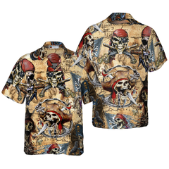 Treasures World Map For Pirate Hawaiian Shirt - Hyperfavor