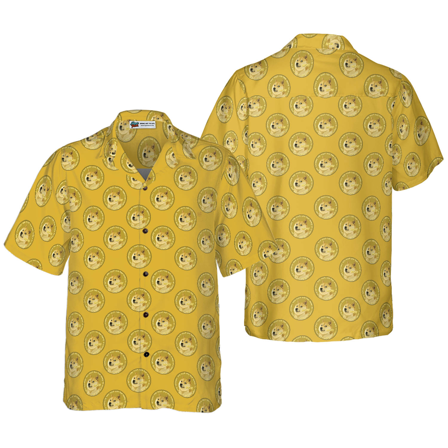 Wow Much Coin Dogecoin Hawaiian Shirt - Hyperfavor