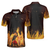 Bowling Pin With Fire Polo Shirt - Hyperfavor