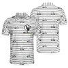 Golf Equipment Stripe Line Polo Shirt, Black And White Golfing Polo Shirt, Best Golf Shirt For Men - Hyperfavor
