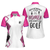 Housework Is For Women Who Don't Play Golf Short Sleeve Women Polo Shirt, White And Pink Argyle Pattern Golf Shirt For Ladies - Hyperfavor