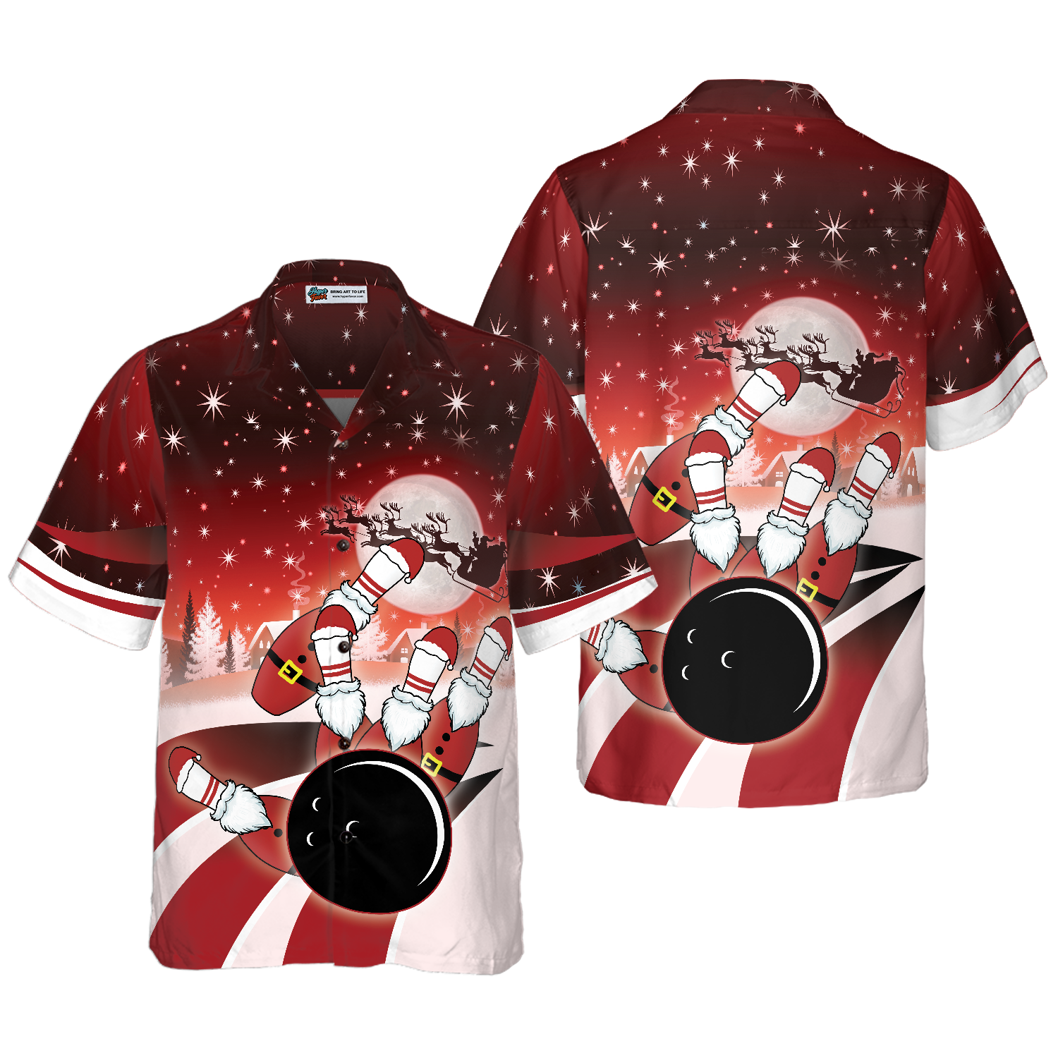 Hawaiian Shirts, Christmas Bowling Shirt Short Sleeve, Christmas Shirt Idea Gift For Men and Women - Hyperfavor