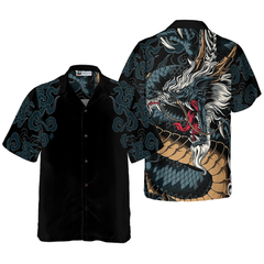 Kanagawa Dragon Hawaiian Shirt - Hyperfavor