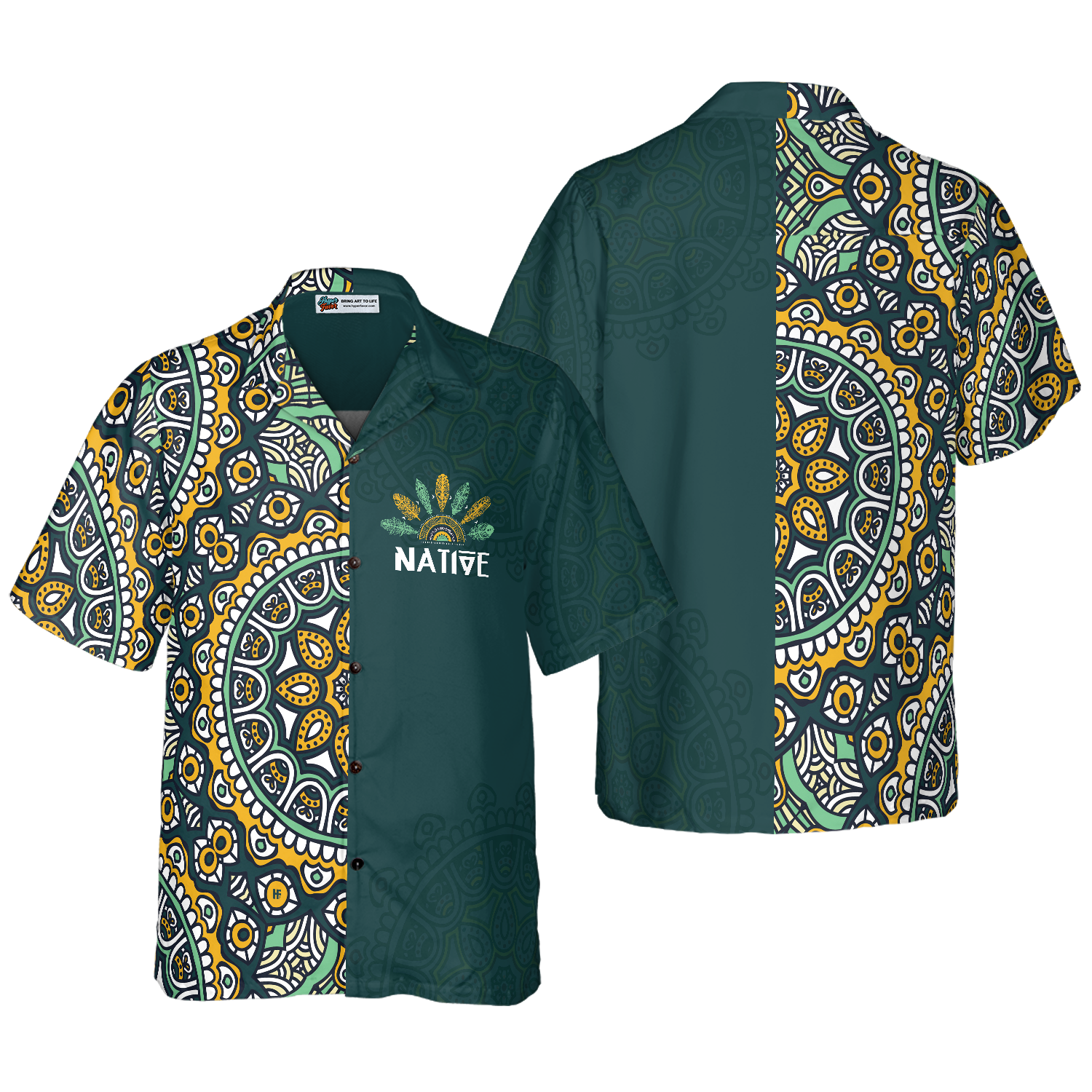 Native American Mandala Style Limited Edition Hawaiian Shirt, Native American Vintage Seamless Pattern Shirt - Hyperfavor