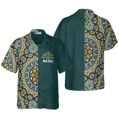 Native American Mandala Style Limited Edition Hawaiian Shirt, Native American Vintage Seamless Pattern Shirt - Hyperfavor