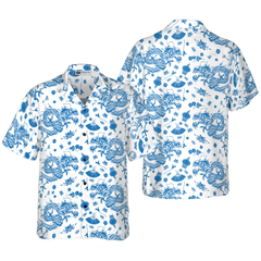 Ceramics Blue Pattern EZ24 Hawaiian Shirt - Hyperfavor