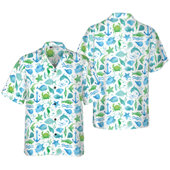 Ocean Fish Pattern v2 Hawaiian Shirt - Hyperfavor