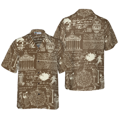 Greek Antique Seamless Hawaiian Shirt - Hyperfavor