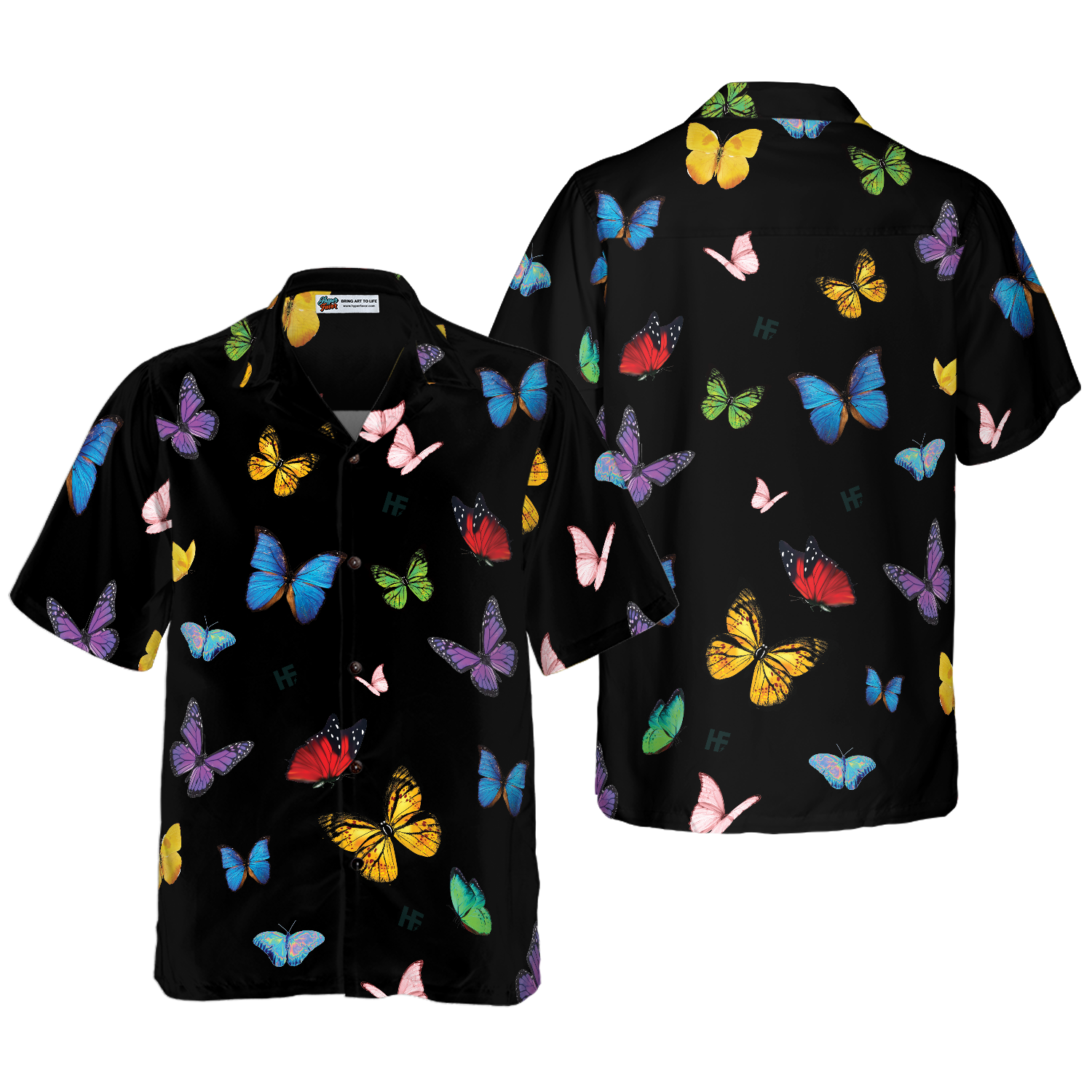 Butterfly Seamless Pattern Hawaiian Shirt - Hyperfavor