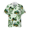 Cool Green Tractor Hawaiian Shirt - Hyperfavor