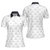 Crossed Golf Clubs Black And White Golf Short Sleeve Women Polo Shirt - Hyperfavor