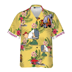 CONCRETE FINISHER Hawaiian Shirt - Hyperfavor