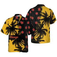 Black & Yellow Chicago Hawaiian Shirt - Hyperfavor