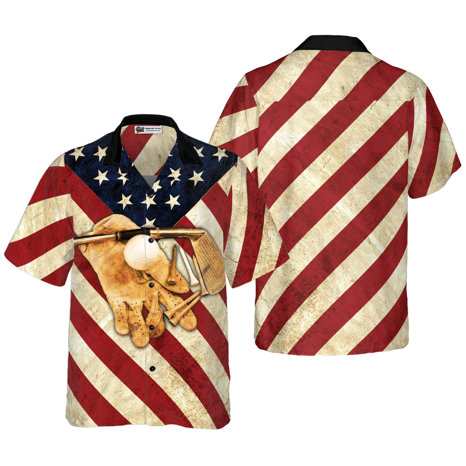 Golf Flag Vintage Hawaiian Shirt - Hyperfavor