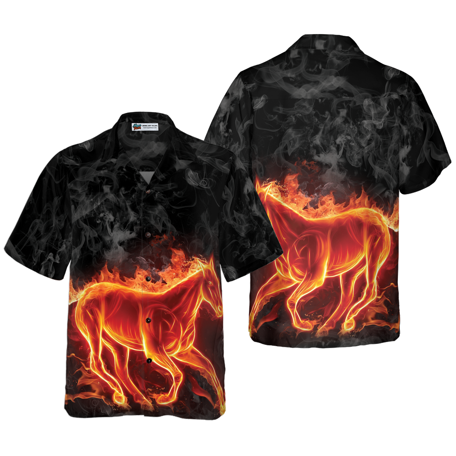 Fire Horse Shirt For Men Hawaiian Shirt - Hyperfavor