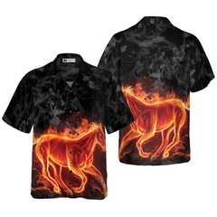 Fire Horse Shirt For Men Hawaiian Shirt - Hyperfavor