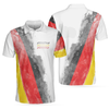 German Flag Special Golf Pattern Polo Shirt, Waterbrush Polo Shirt, Best Golf Shirt For Men - Hyperfavor