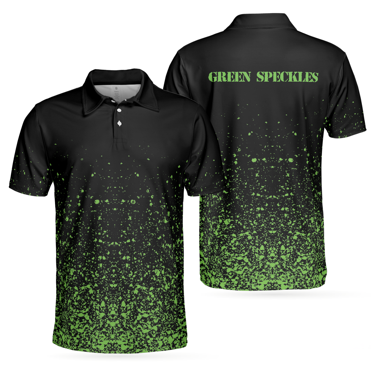 Green Speckles Polo Shirt - Hyperfavor