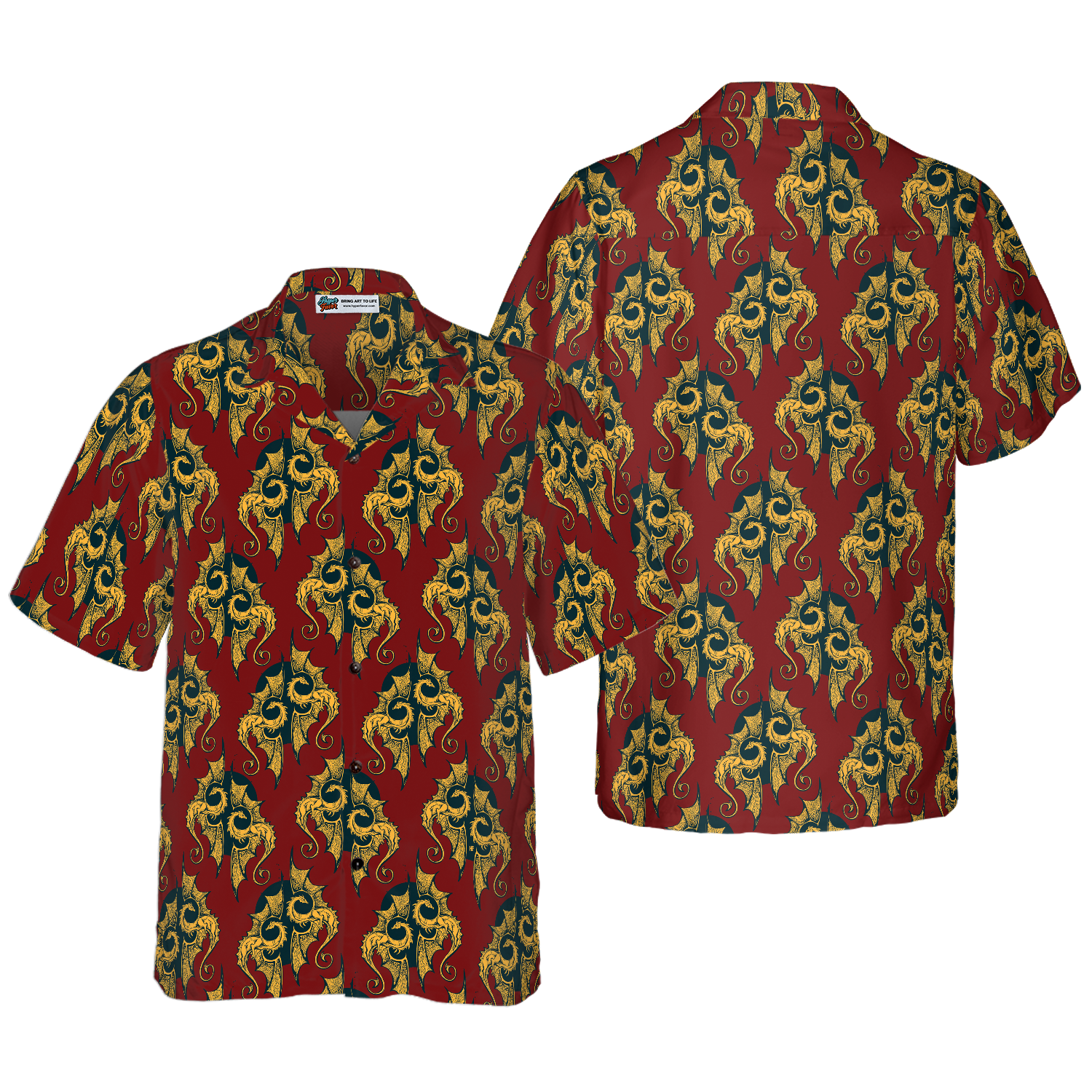 Gold Dragons For The Hero Hawaiian Shirt - Hyperfavor