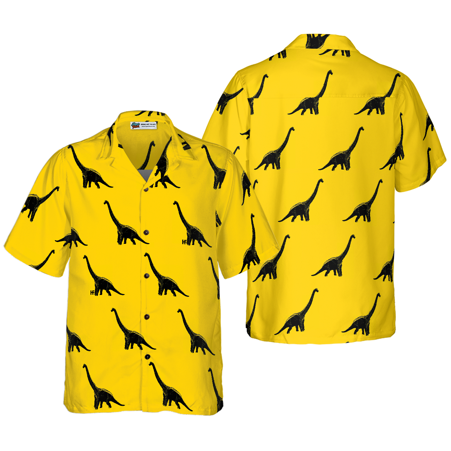 Brachiosaurus Dinosaur Hawaiian Shirt - Hyperfavor