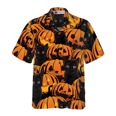 Personalized Pets And Halloween Pumpkin Custom Hawaiian Shirt - Hyperfavor