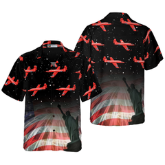 Fourth Of July Aircraft Hawaiian Shirt - Hyperfavor