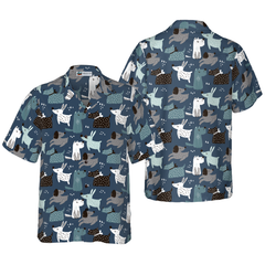 Childish Seamless Pattern Dogs Hawaiian Shirt - Hyperfavor