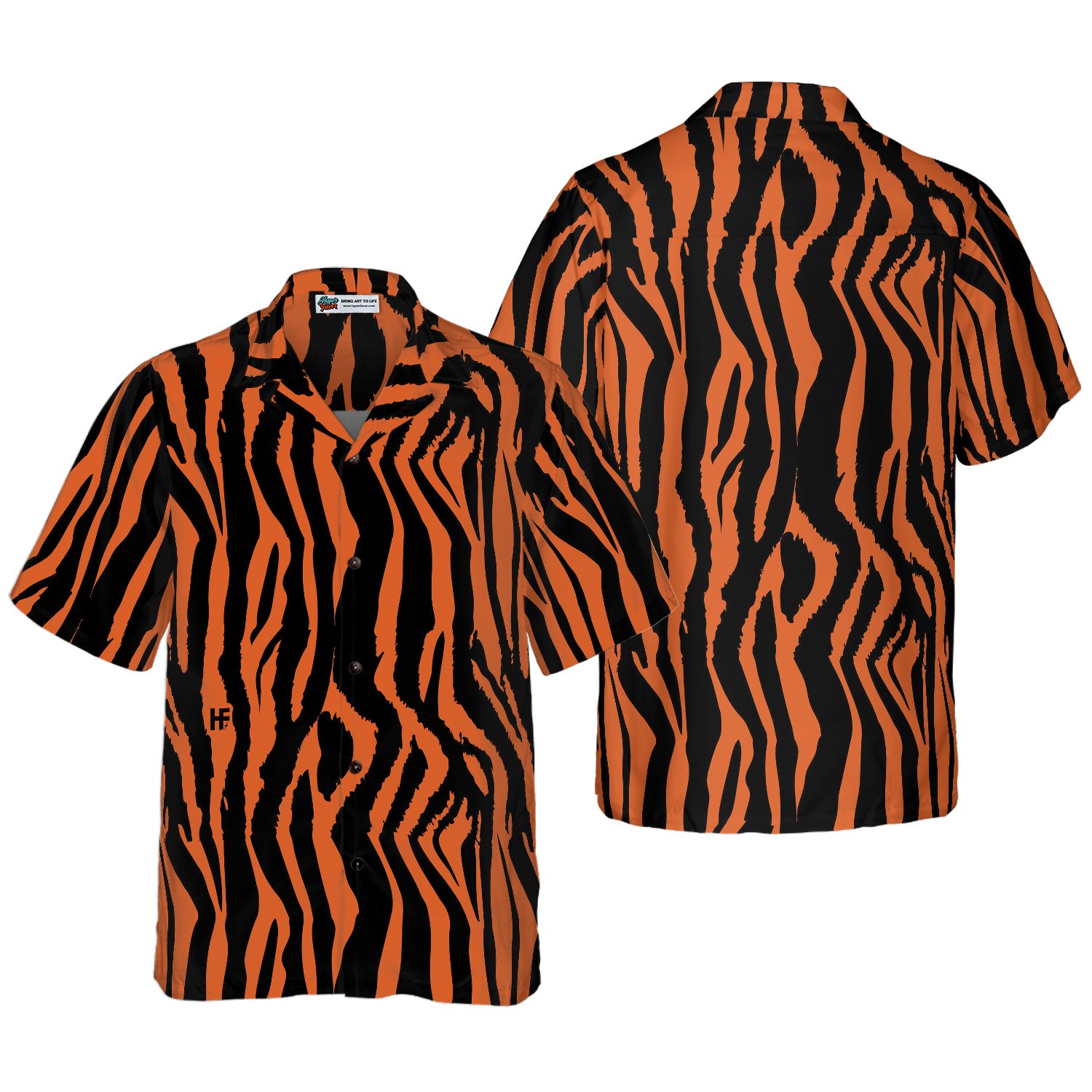 Tiger And Zebra Strip Hawaiian Shirt - Hyperfavor