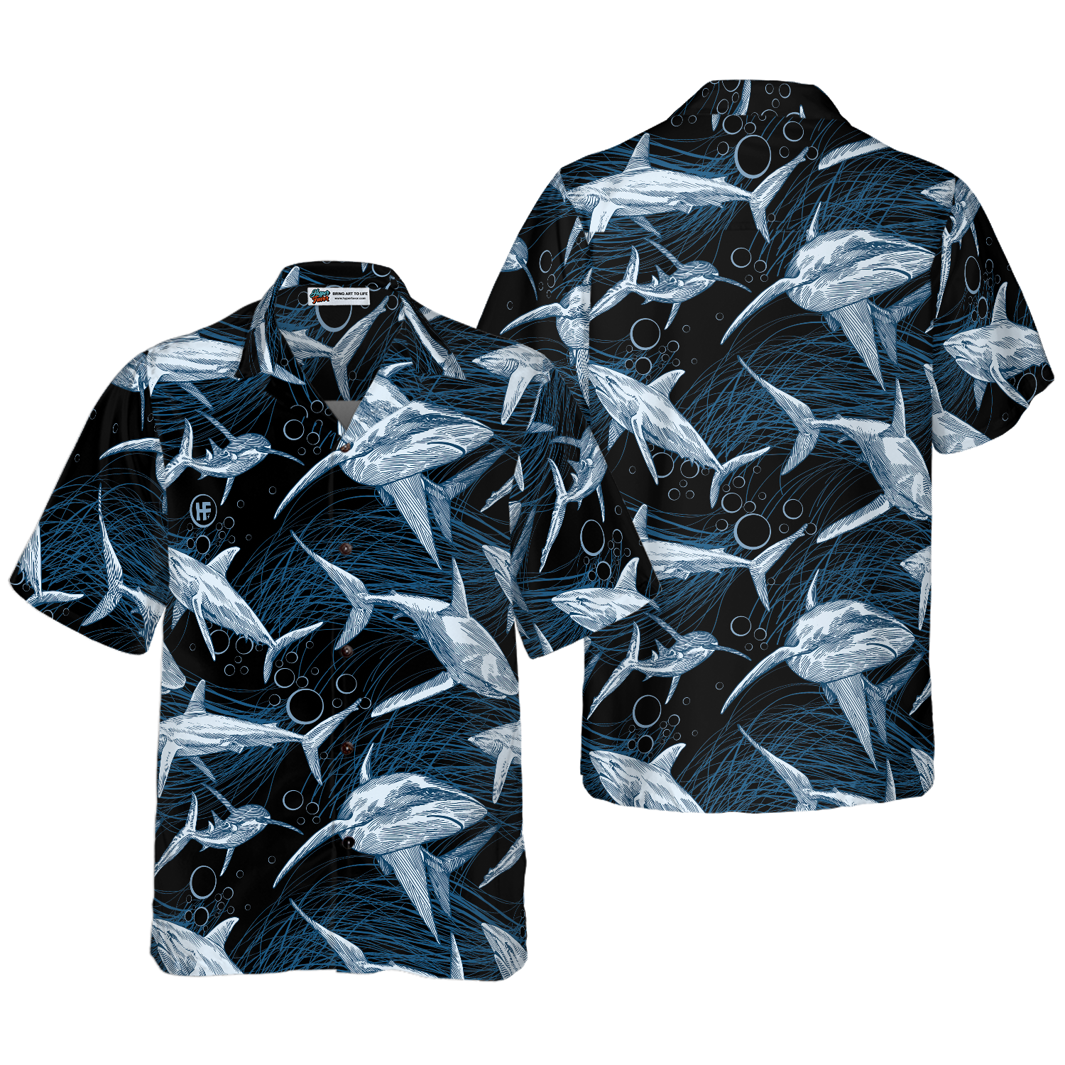 Under Water Shark Hawaiian Shirt - Hyperfavor