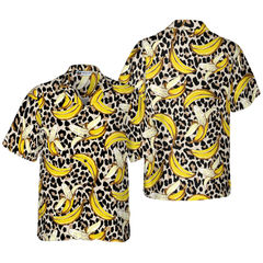 Banana On Leopard Pattern Hawaiian Shirt - Hyperfavor