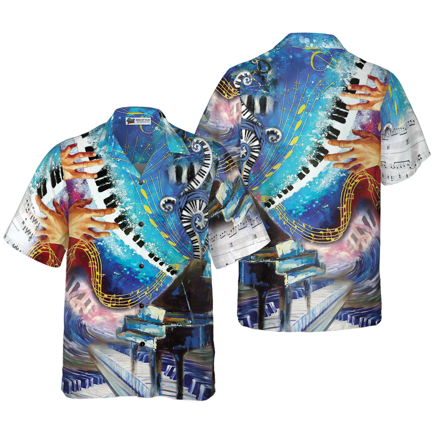 Where Words Fail Piano Speaks Hawaiian Shirt - Hyperfavor