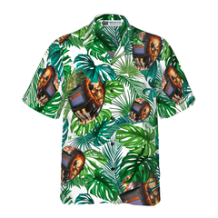 Skull Welder Helmet Tropical Hawaiian Shirt - Hyperfavor
