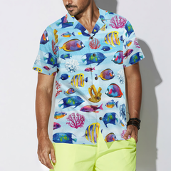 Fish And Corals Hawaiian Shirt - Hyperfavor