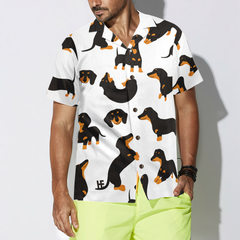 Dachshund Pattern Hawaiian Shirt - Hyperfavor
