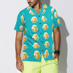 Funny Duck With Knife Hawaiian Shirt - Hyperfavor