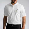 Things My Dad Love Golfing And Bourbon Whiskey Golf Polo Shirt, White Drinking Golfer Polo Shirt For Men - Hyperfavor