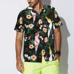Tropical Floral Parrot Hawaiian Shirt - Hyperfavor
