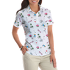 Hyperfavor Golf With Golf Equipments In Summer Vibe Short Sleeve Women Polo Shirt, Gift Idea For Female Golfers - Hyperfavor
