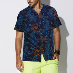 Koi Fish And Lotus Hawaiian Shirt - Hyperfavor