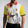 Vorhersagen Am Wochenende Golf Und Bier Polo Shirt, German Argyle Pattern Skeleton Golfer Golf Shirt For Men - Hyperfavor