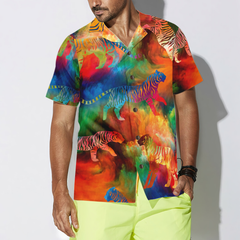 Vortex Paradise Tiger Shirt Hawaiian Shirt - Hyperfavor