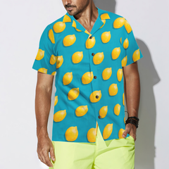 Colorful Fresh Lemon Hawaiian Shirt - Hyperfavor